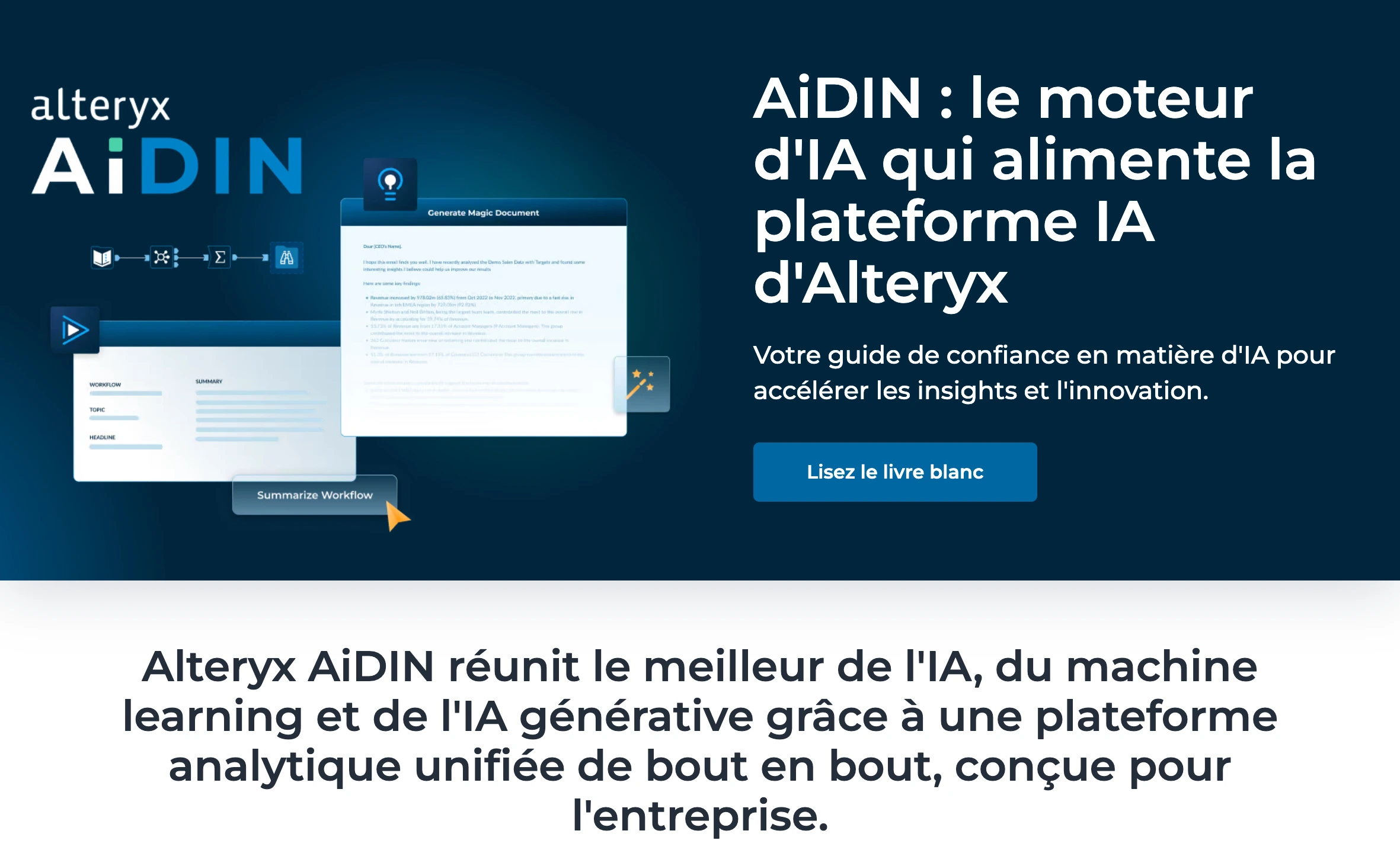 Alteryx - outil d'IA pour l'analyse avancée